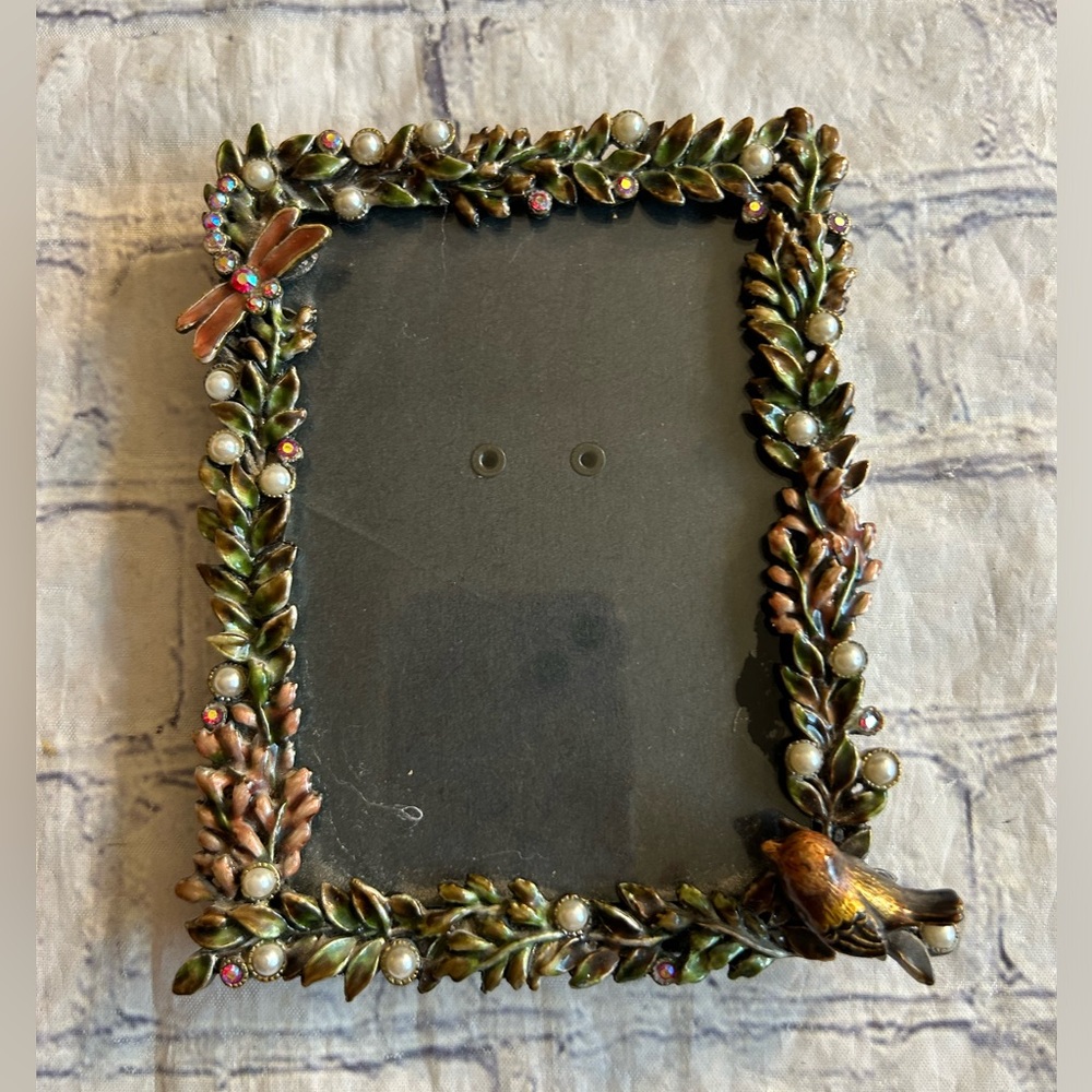 PIER 1 IMPORTS BEADS & RHINESTONES EMBELLISHED PICTURE FRAME